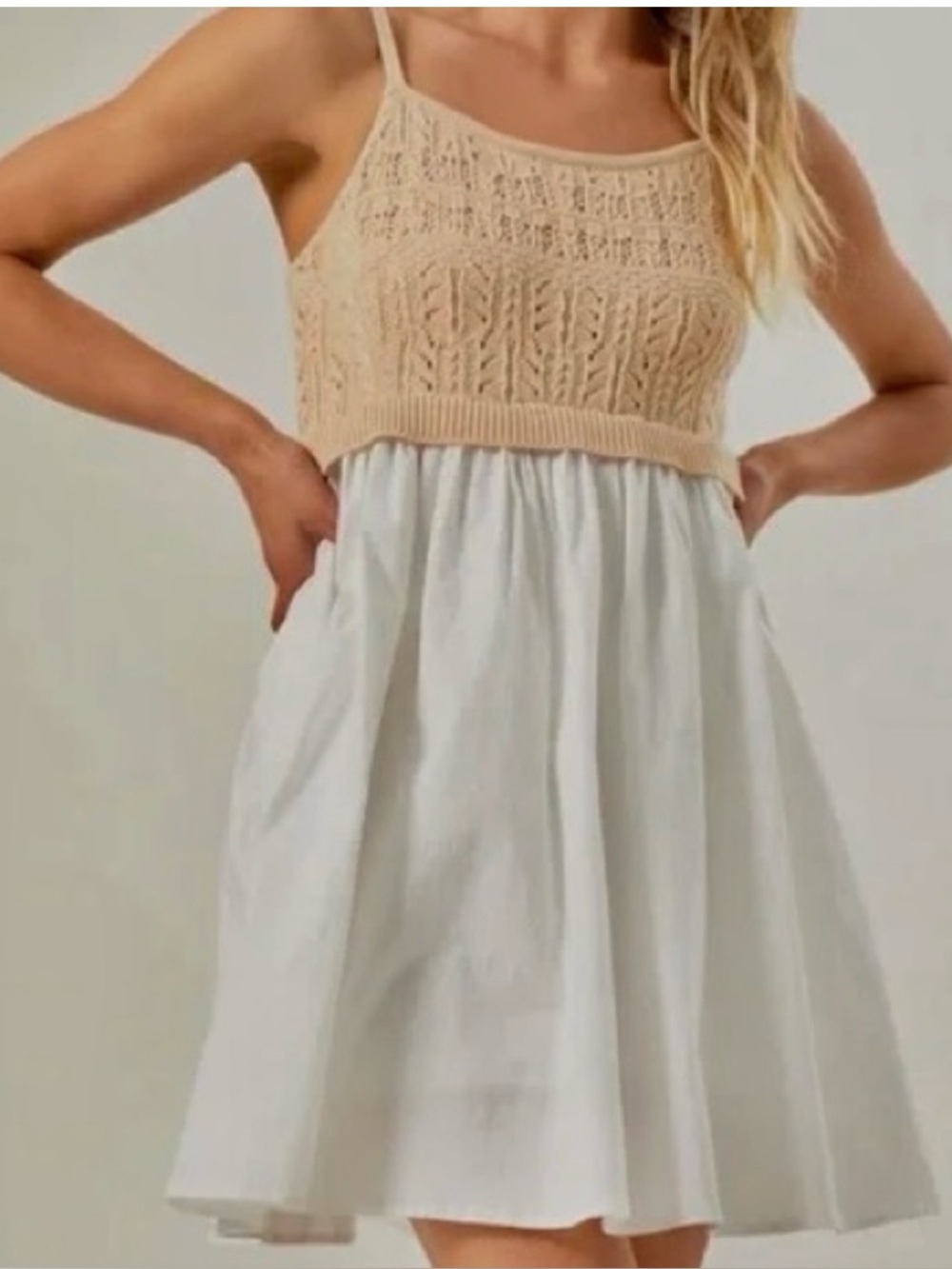 Altard state crotchet boho dress medium new